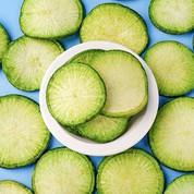 Dehydrovaný plátek zelené ředkve